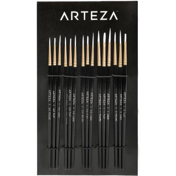 Arteza Small Paint Brushes for Model Painting and Canvases