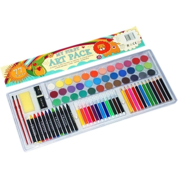 My First Art Pack Paints Crayons Felt Tip Colouring Pens Pencils