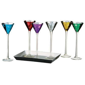 Shooting Stars Multi-Coloured Decorative Party Glasses