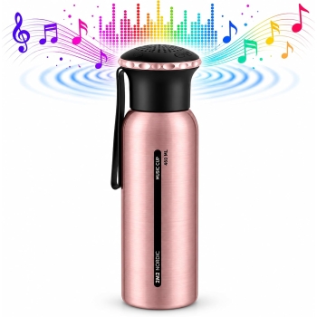 Stainless Steel Water Bottle with Bluetooth Speaker