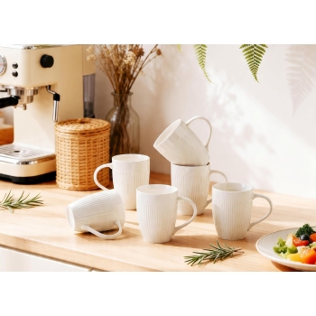 Embossed Conifere New Bone China Mugs