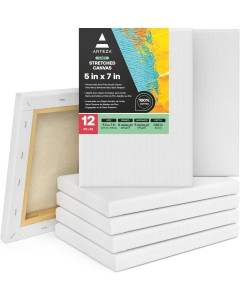 Arteza Stretched Canvas Blank White Canvases