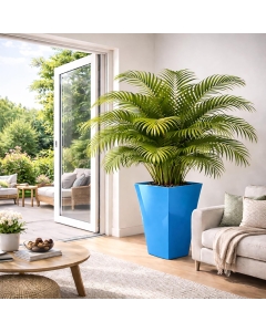 Milano Square Plastic Planter With Gloss Finish