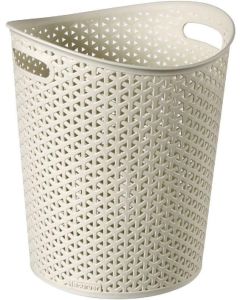 Curver Faux Rattan Waste Paper Basket Bin 13L