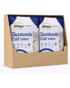 Petology 14 KG Bentonite Cat Litter Fast Clumping & Odour Control Hold Upto 49L Liquid
