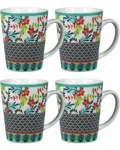 Decorative Floral Ceramic Tea Coffee Mugs