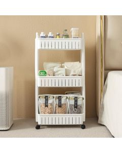 Narrow Storage Trolley with Wheels Rolling Gap Storage