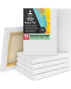 Arteza Stretched Canvas Blank White Canvases