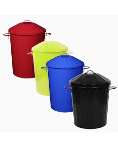 Vintage Style Metal Bin With Lid