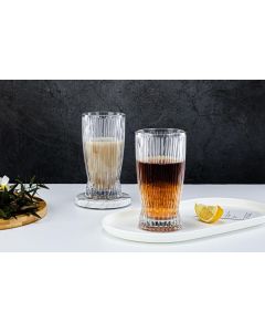 Lucente Vintage Stripes Highball Drinking Glasses