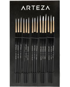 Arteza Small Paint Brushes for Model Painting and Canvases