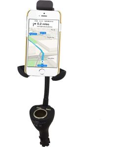 Upgraded 3-in-1 Cigarette Lighter Car Phone Holder Charger Mount