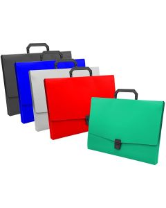 A4 Box File Folder Organiser with Secure Clip Lock Front Closure