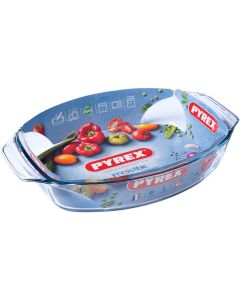 Pyrex Irresistable Easy Grip Oval Glass Roaster