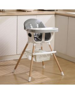 Height Adjustable Baby High Chair with Removable Tray