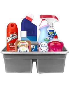 Silver Caddy Basket Tray with Handle