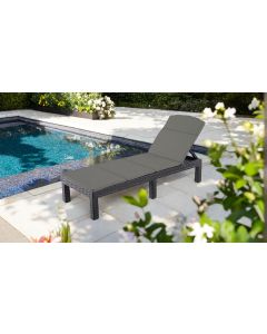 Adjustable Outdoor Garden Sun Lounger with Cushion