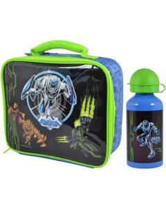 Max Steel Freaks Kids Children Lunch Bag and Metal Water Bottle Set