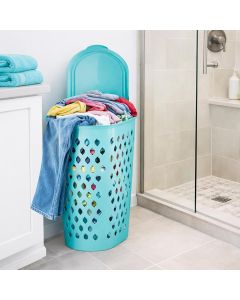 50L Mint Turquoise Laundry Hamper Clothes Basket