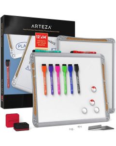 Arteza Framed Magnetic Cork Whiteboard Set