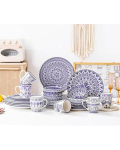 Blue Florentine Porcelain Dinner Set