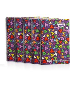 A4 160Pgs Flower Power 8mm Ruled Spiral Note Pads