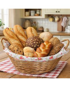 Oval Wicker Hamper Basket with Floral Cotton Lining