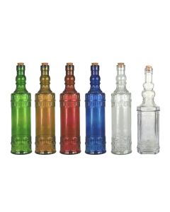 Lucenté  Vintage Style Glass Decanting Storage Bottles with Cork Stopper