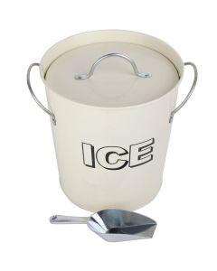 Vintage Retro Party Bar Ice Cooler Holder Bucket with Scoop Set