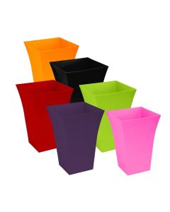 Milano Square Plastic Planter With Gloss Finish