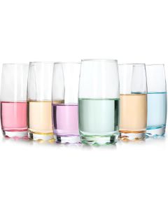 Multicolour Highball Glasses 330ml 