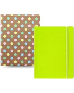 Filofax A5 Notebook Duo Set: Classic Pear & Pastel Spots Notebooks
