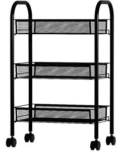 Metal Multipurpose Wheeled Storage Basket Trolley