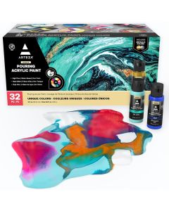 Arteza Acrylic Pouring Paint kit 32 Assorted Colors
