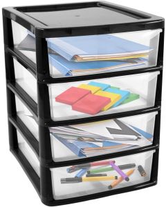 A4 Desktop 4 Drawer Tower Storage Unit