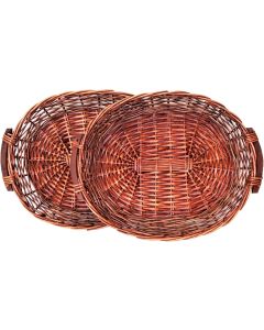 Stackable Wicker Platter Serving Trays