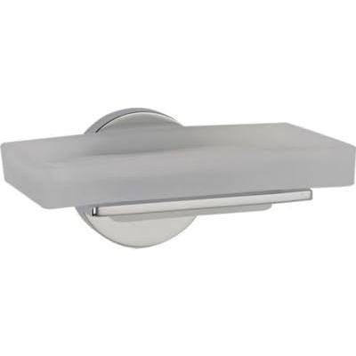 Flexi-Fix Bathroom Toilet Accessories Bergen Misted Glass Soap Dish