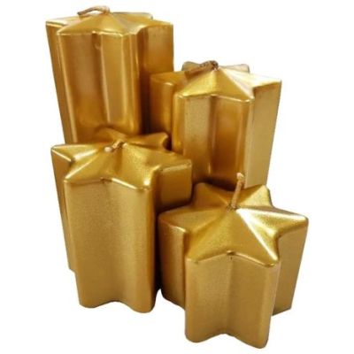 Decorative Wax Candles Star Pillar Candles