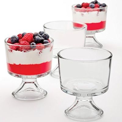Anchor Hocking Glass Sundae Glasses and Dessert Dishes Trifle Punch Bowl