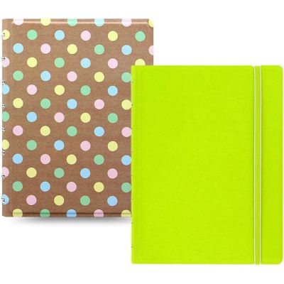 Filofax A5 Notebook Duo Set: Classic Pear & Pastel Spots Notebooks