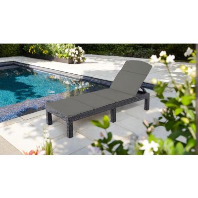 Adjustable Outdoor Garden Sun Lounger with Cushion