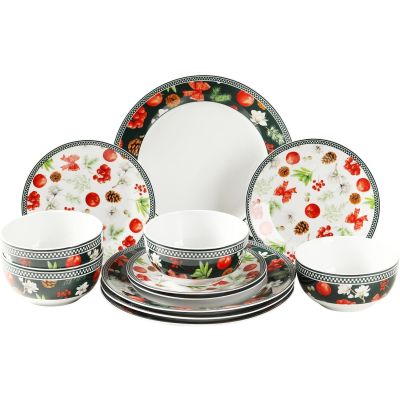 Christmas Flora Orchard Ceramic Dinner