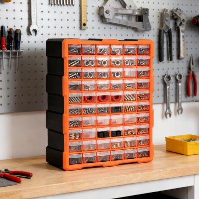 simpa 60 Multi Drawers Plastic DIY Tool Bit Storage Organiser Cabinet