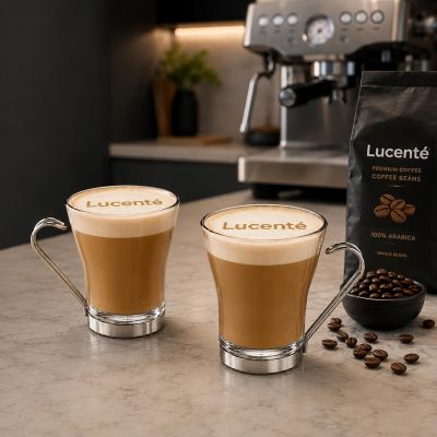 Urban Living Large Glass Coffee Cups