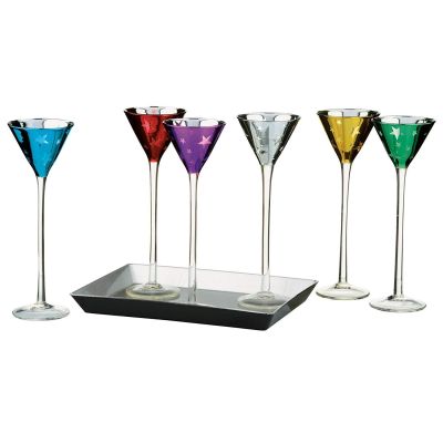 Shooting Stars Multi-Coloured Decorative Party Glasses