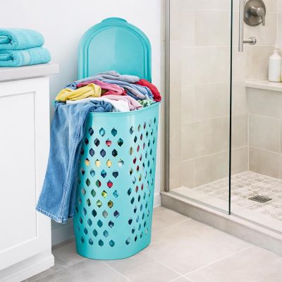 50L Mint Turquoise Laundry Hamper Clothes Basket