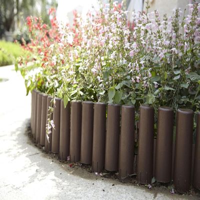 Wood Log Style Decorative Lawn Edging Border