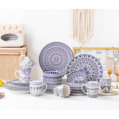 Blue Florentine Porcelain Dinner Set