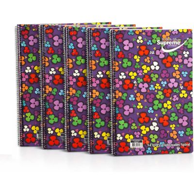A4 160Pgs Flower Power 8mm Ruled Spiral Note Pads