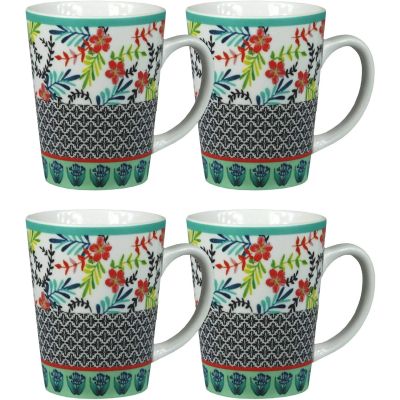 Decorative Floral Ceramic Tea Coffee Mugs
